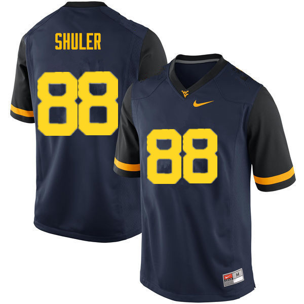 NCAA Men's Adam Shuler West Virginia Mountaineers Navy #88 Nike Stitched Football College Authentic Jersey SR23Y57CQ